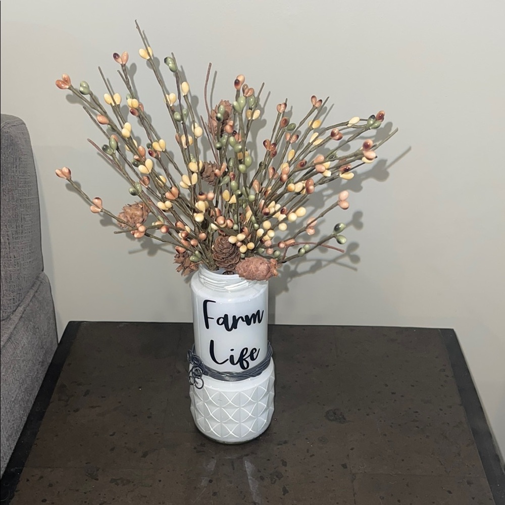 Farm Life Decorative Vase